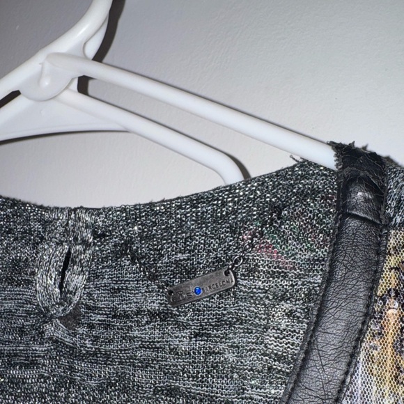 Custo Barcelona Metallic Sequin Animal Print Tank Top - Size 1 - Picture 4 of 4